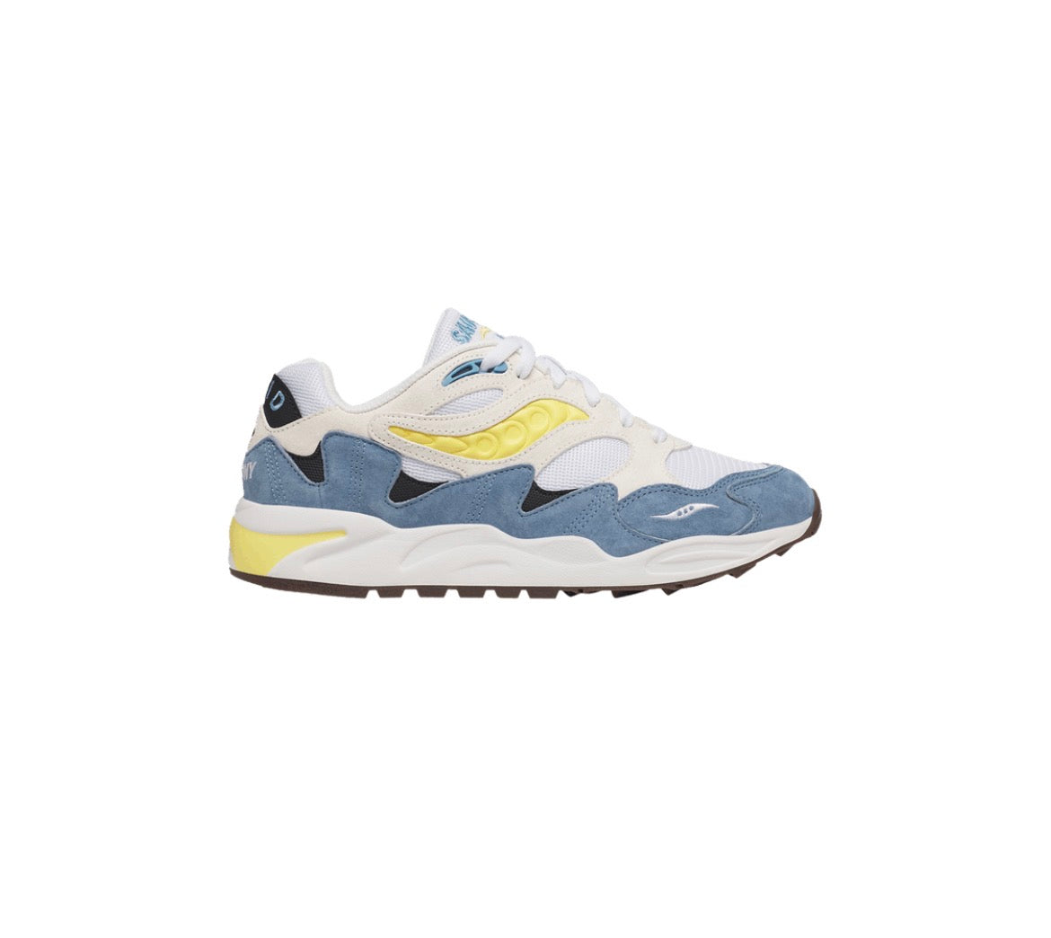 Saucony Grid Shadow 2 Essential 'White Yellow Light Blue'