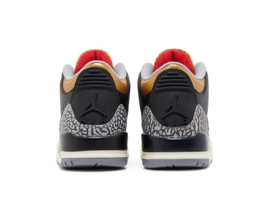 JD Retro 3 Blck Cement Gold